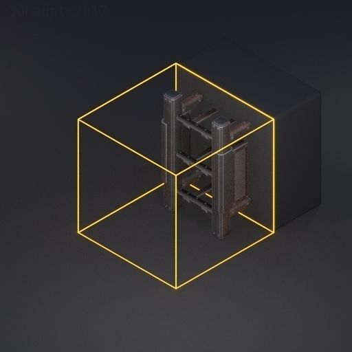 Sci-Fi Ladder Collection Rusty Version Low-poly 3D model_61