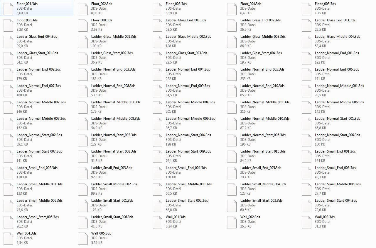 Sci-Fi Ladder Collection Rusty Version Low-poly 3D model_113