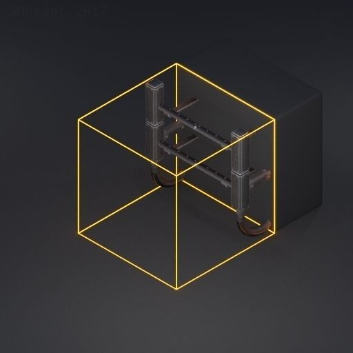 Sci-Fi Ladder Collection Rusty Version Low-poly 3D model_57