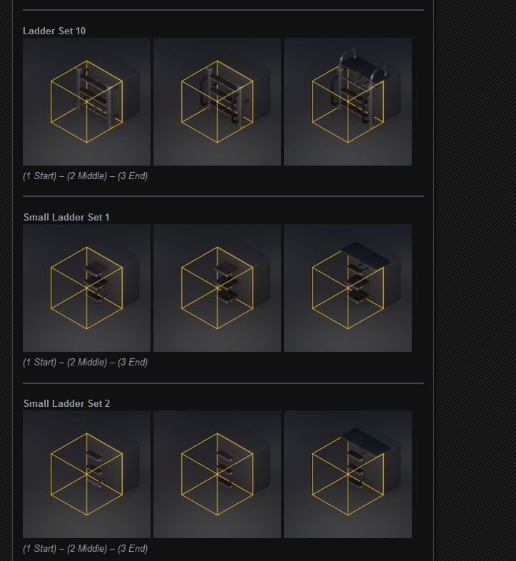 Sci-Fi Ladder Collection Rusty Version Low-poly 3D model_105