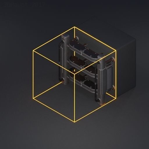 Sci-Fi Ladder Collection Rusty Version Low-poly 3D model_54