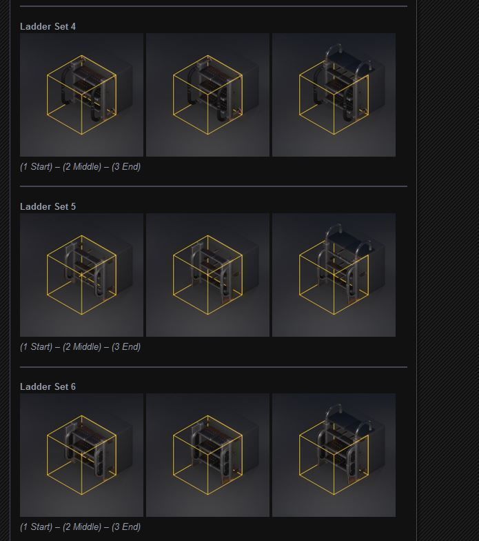 Sci-Fi Ladder Collection Rusty Version Low-poly 3D model_110