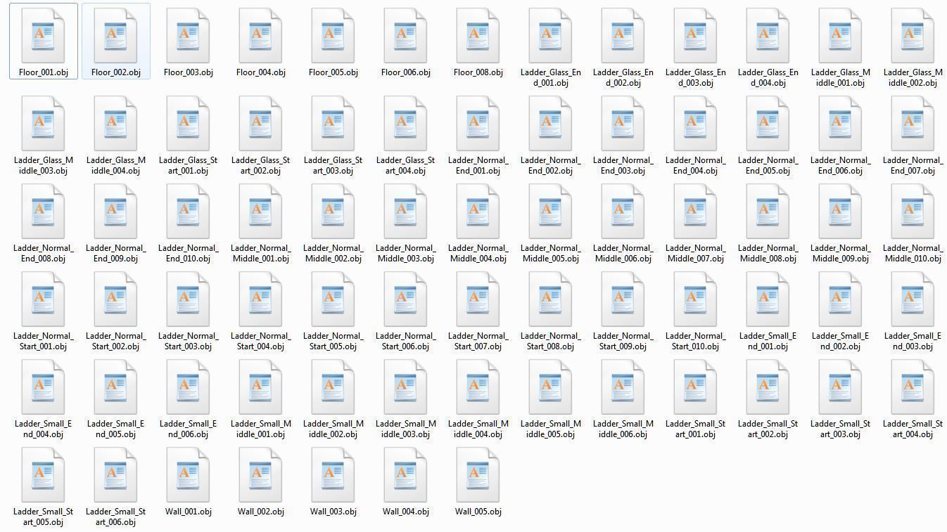 Sci-Fi Ladder Collection Rusty Version Low-poly 3D model_115