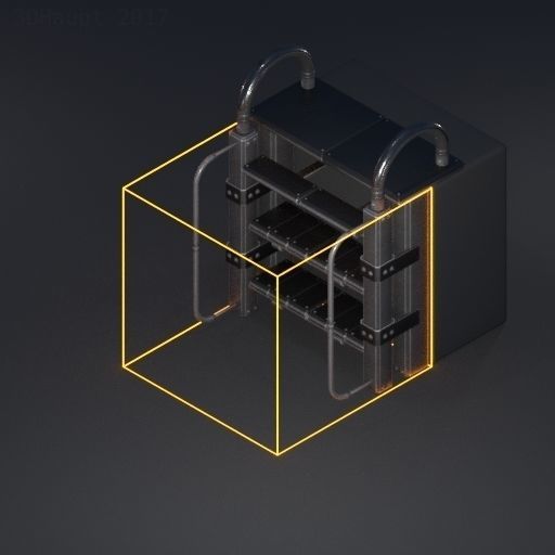 Sci-Fi Ladder Collection Rusty Version Low-poly 3D model_88