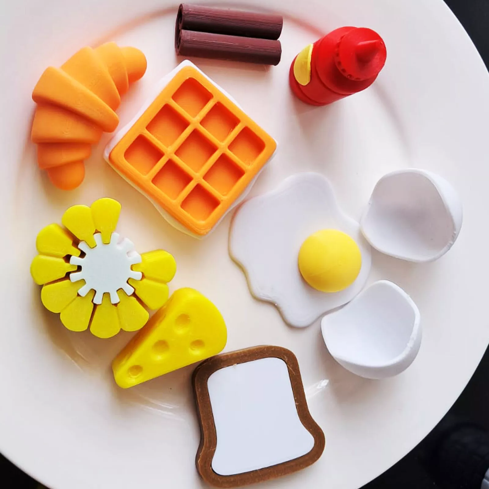 Cute Breakfast Food Pack for Games and 3D Printing 3D print model