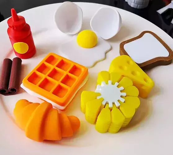Cute Breakfast Food Pack for Games and 3D Printing 3D print model 3