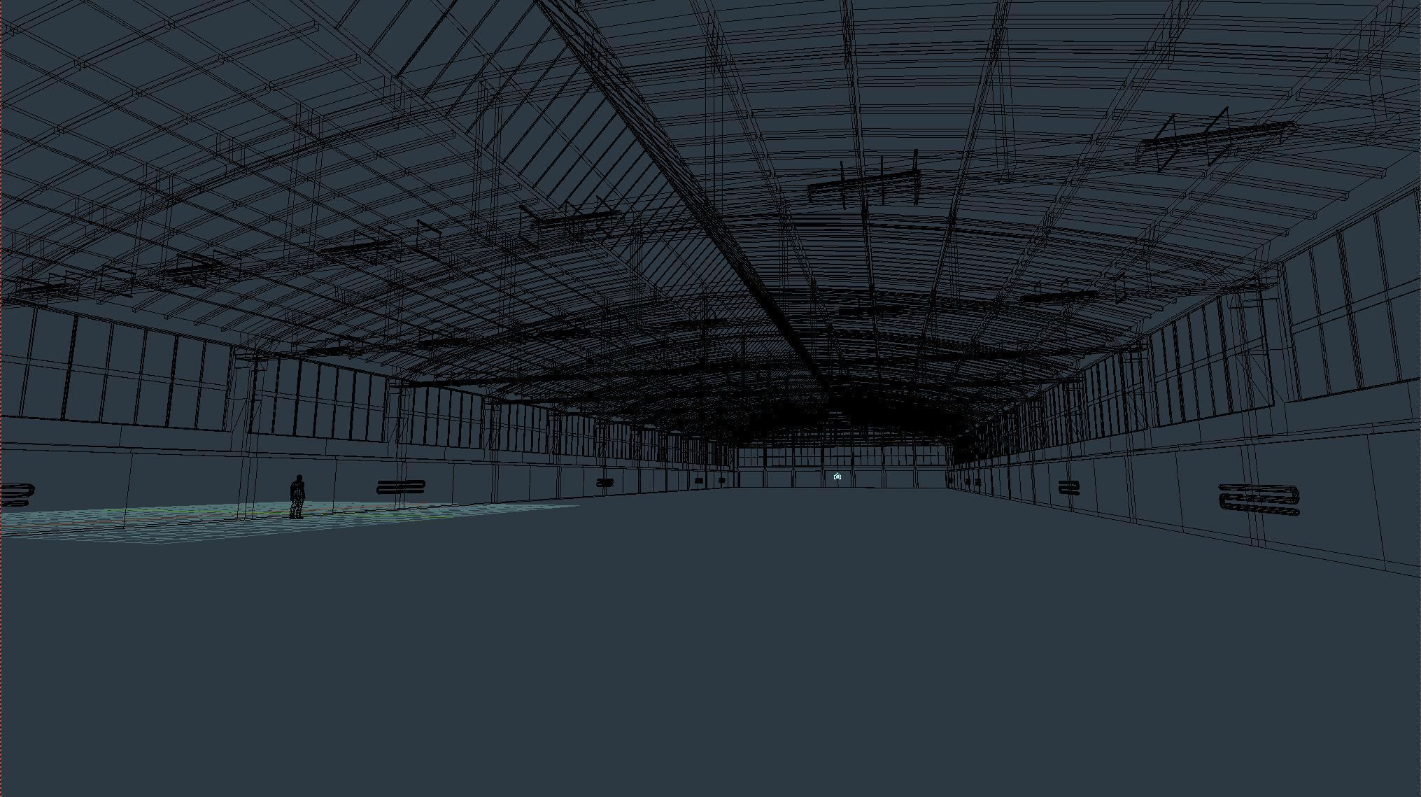 Factory Hall Interior 2 Low-poly 3D model_10