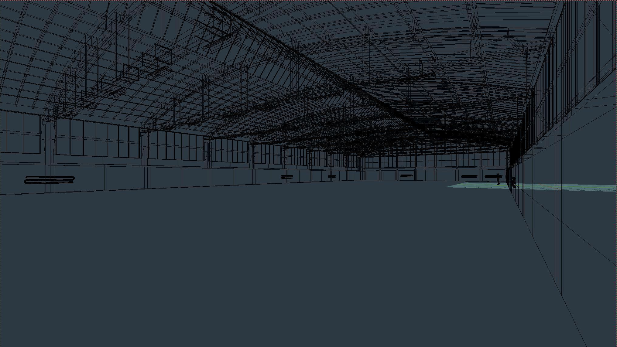 Factory Hall Interior 2 Low-poly 3D model_8