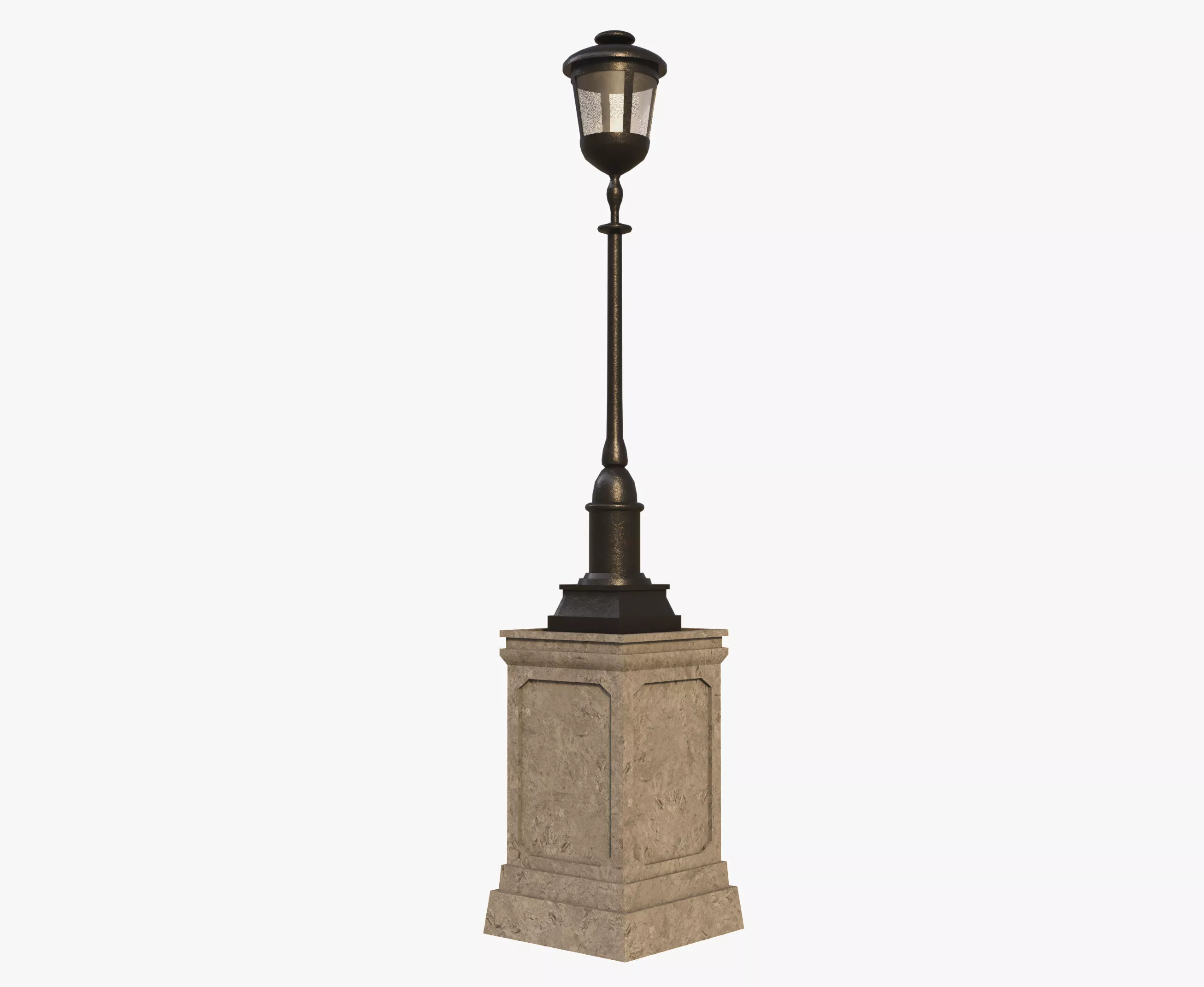 Pillar Lamp Street Free 3D model