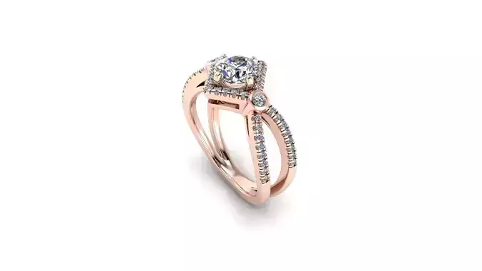 Diamonds Engagement ring Statement Ring 27 3D print model