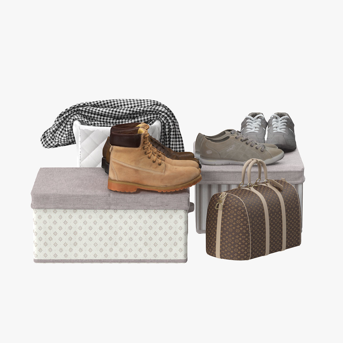 Wardrobe with Clothes 3D model_30