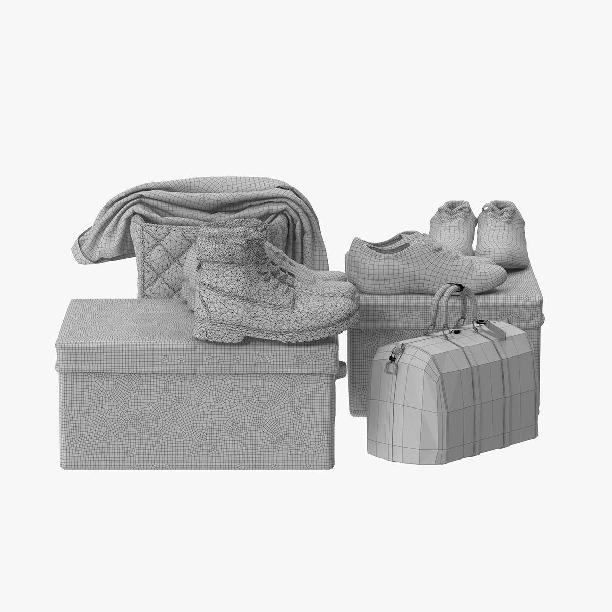 Wardrobe with Clothes 3D model_32