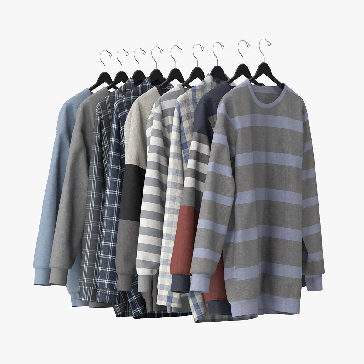 Wardrobe with Clothes 3D model_9