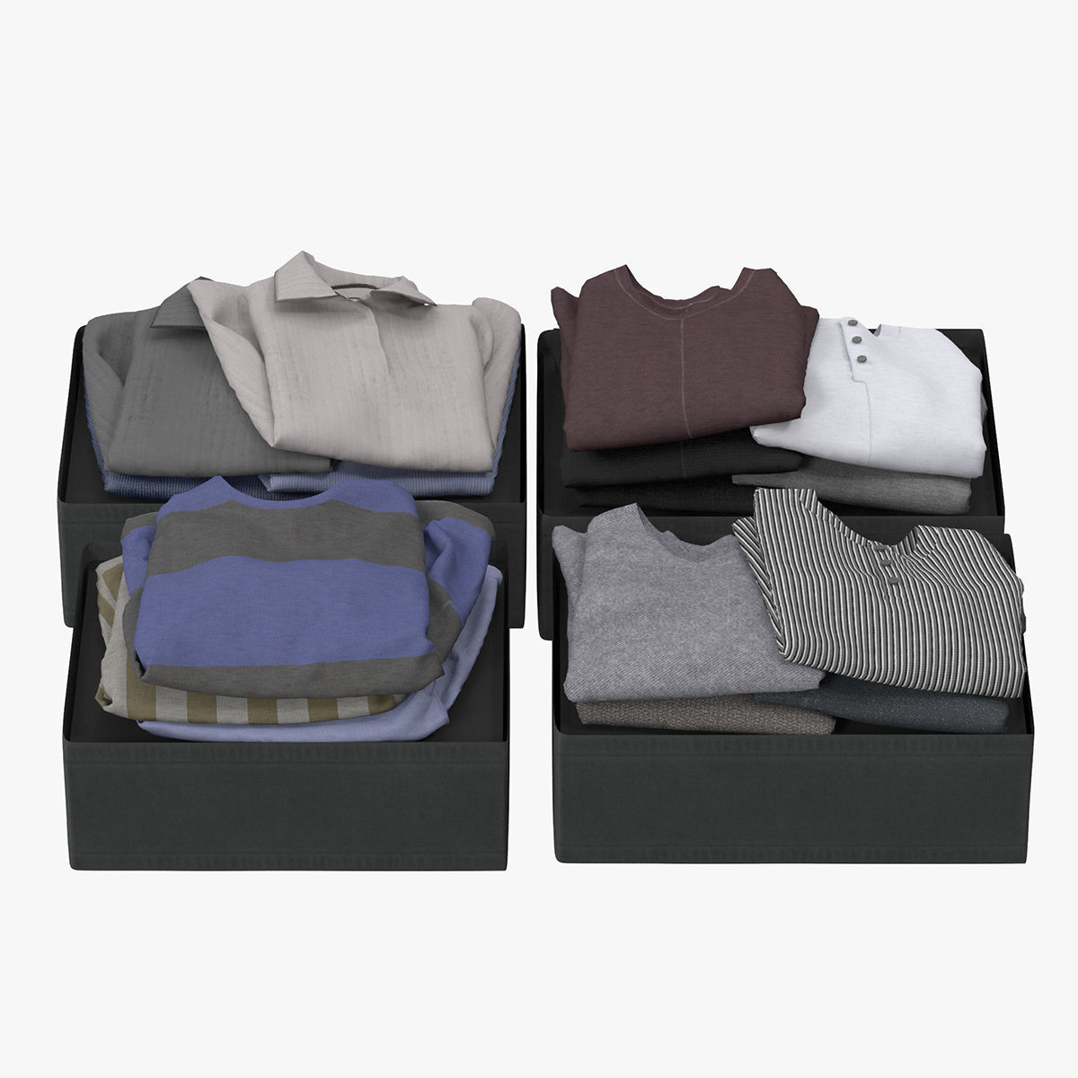 Wardrobe with Clothes 3D model_24