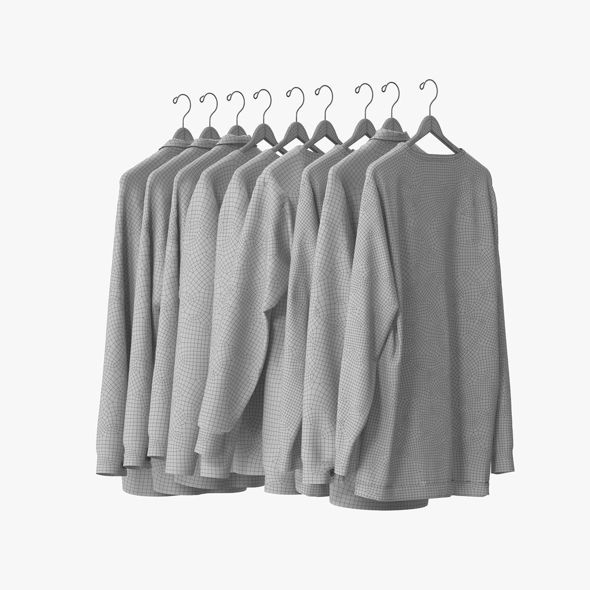 Wardrobe with Clothes 3D model_14