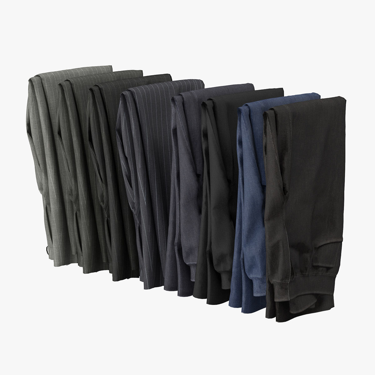 Wardrobe with Clothes 3D model_22