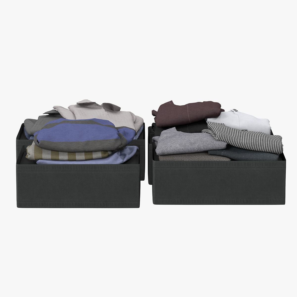 Wardrobe with Clothes 3D model_25