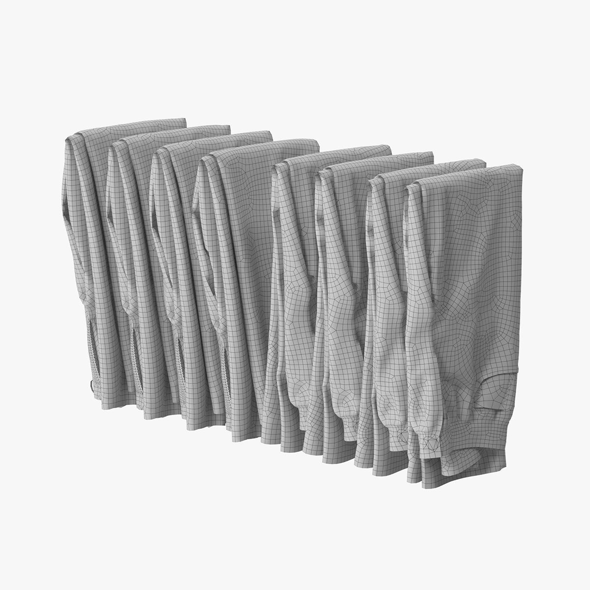 Wardrobe with Clothes 3D model_23