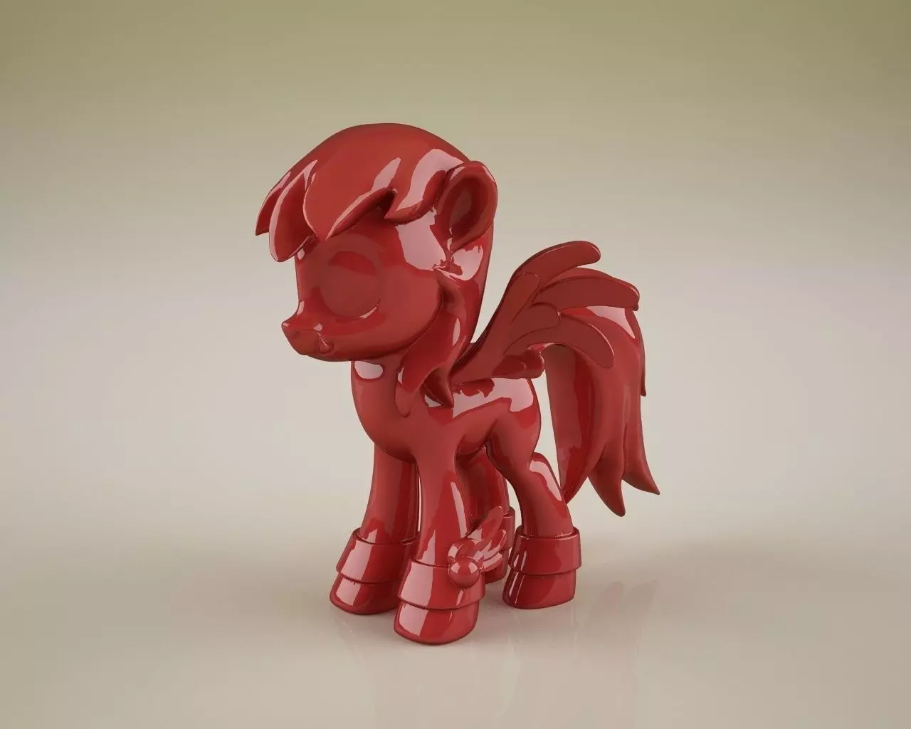 winged ponies 3D print model_0