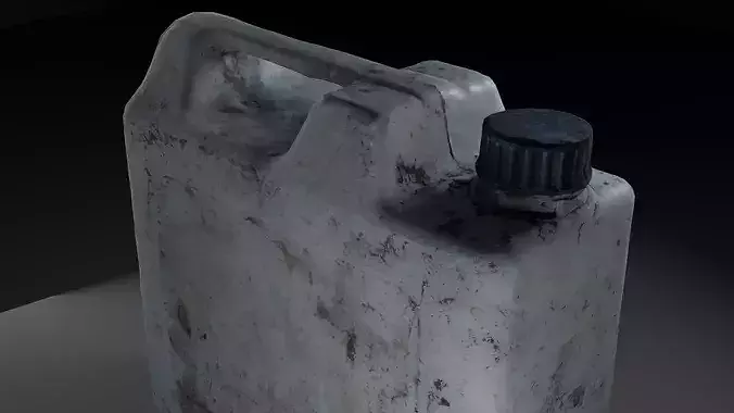 Realistic Dirty Plastic Canister Photogrammetry Scan Game Ready