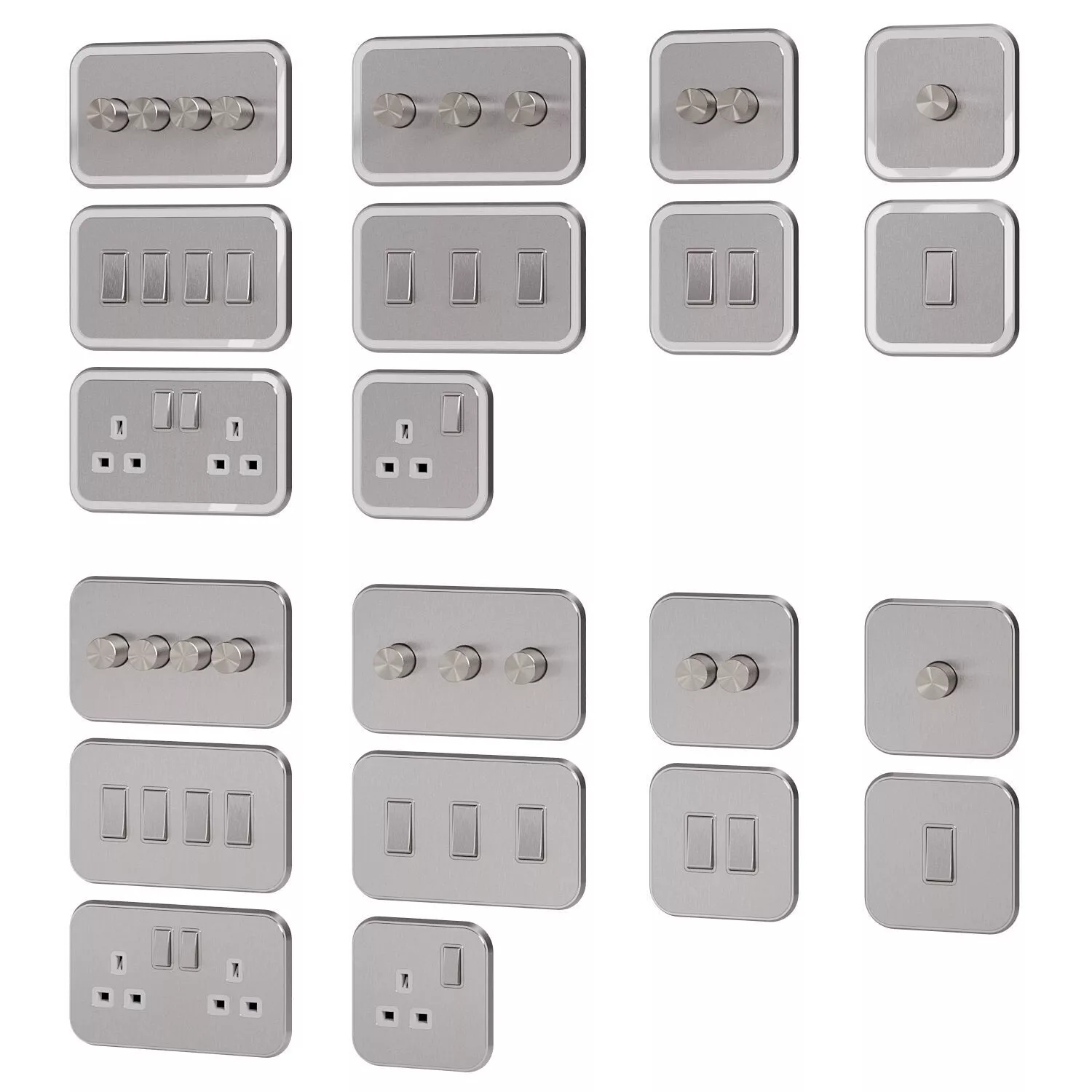 Pushka Home full set sockets and switches 3D model
