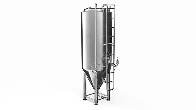 Stainless Steel Beer Fermenter Tank 3D model