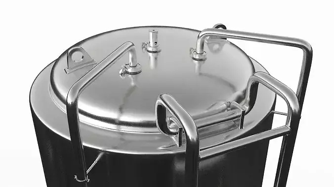 Stainless Steel Beer Fermenter Tank 3D model 5