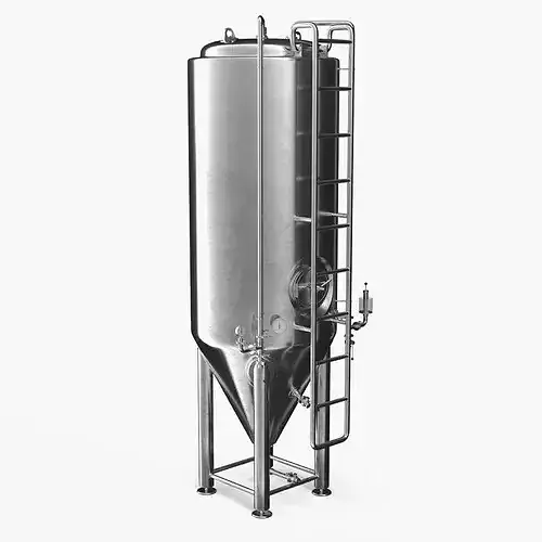 Stainless Steel Beer Fermenter Tank 3D model 2