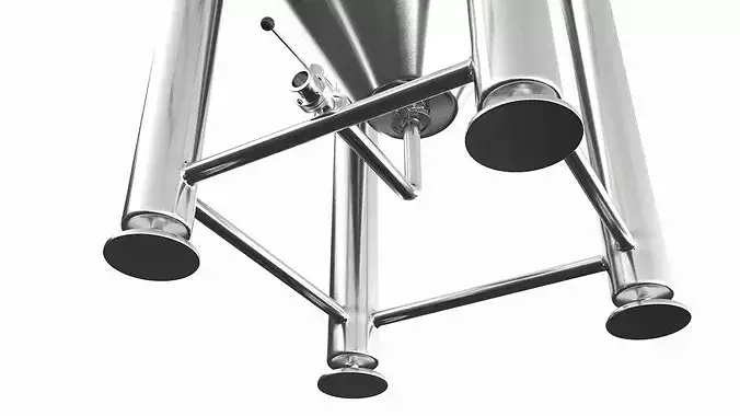 Stainless Steel Beer Fermenter Tank 3D model 6