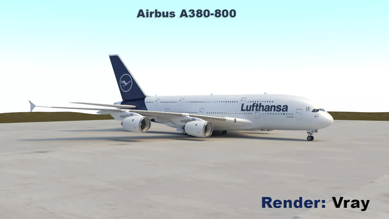 Airbus A380-800 3D model