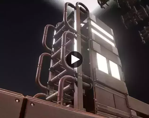 Modular Wood Ladders Low-poly 3D model
