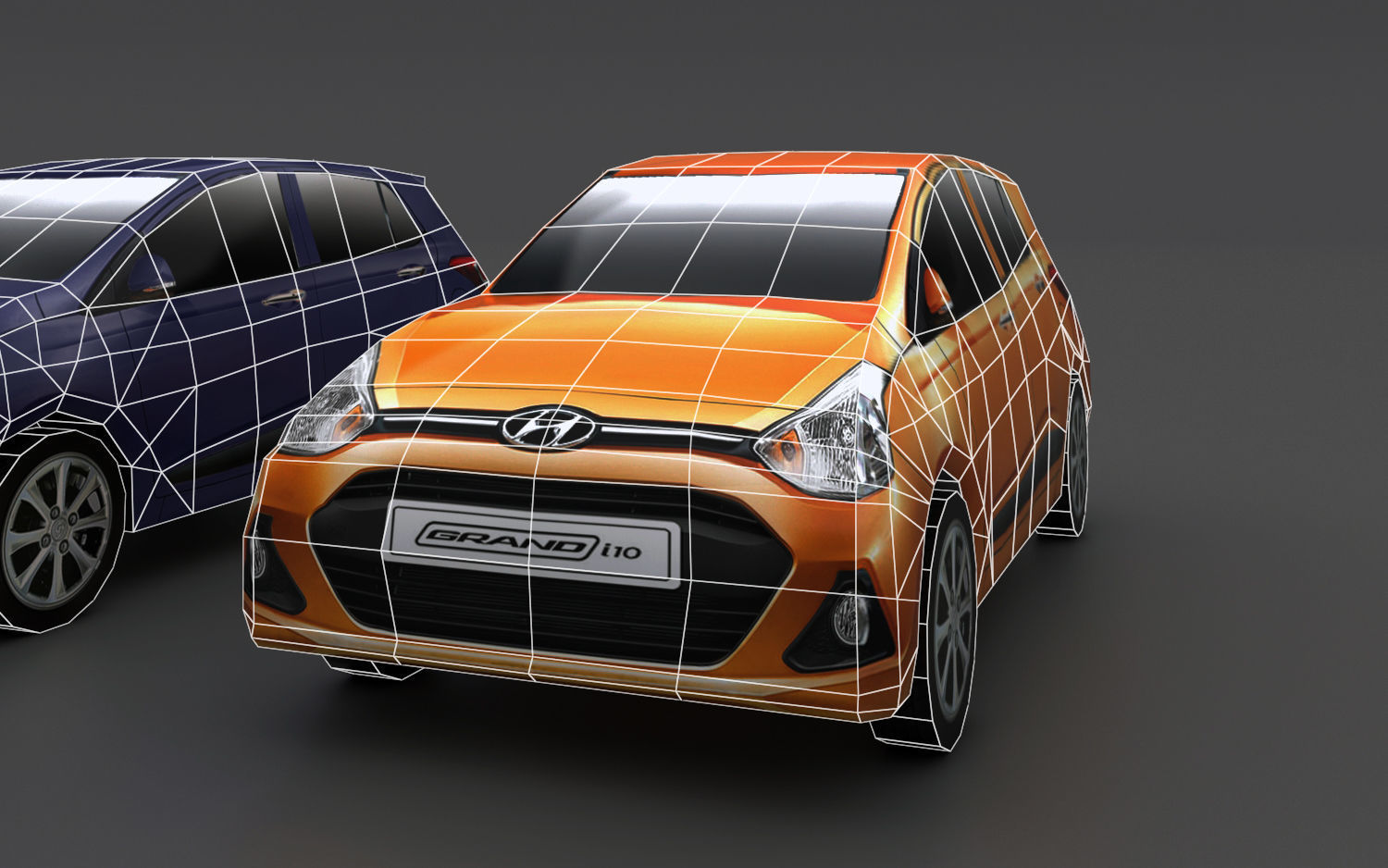 Grand i10 Sportz Low-poly 3D model_5