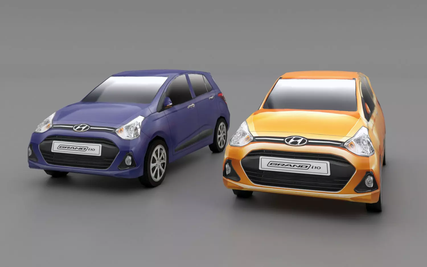 Grand i10 Sportz Low-poly 3D model_0