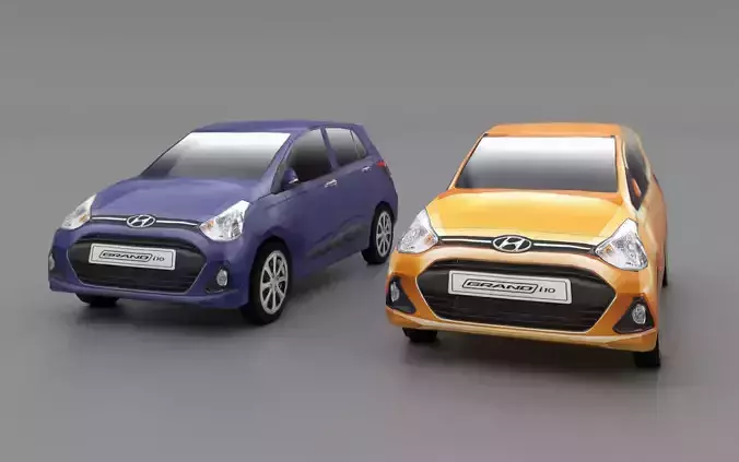 Grand i10 Sportz Low-poly 3D model
