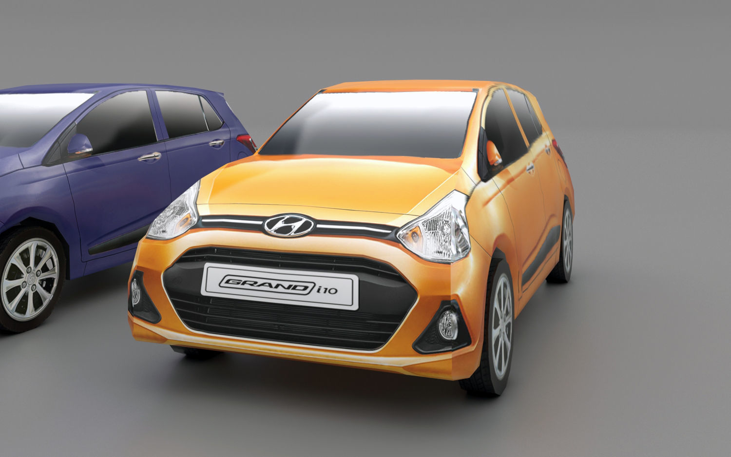 Grand i10 Sportz Low-poly 3D model_4