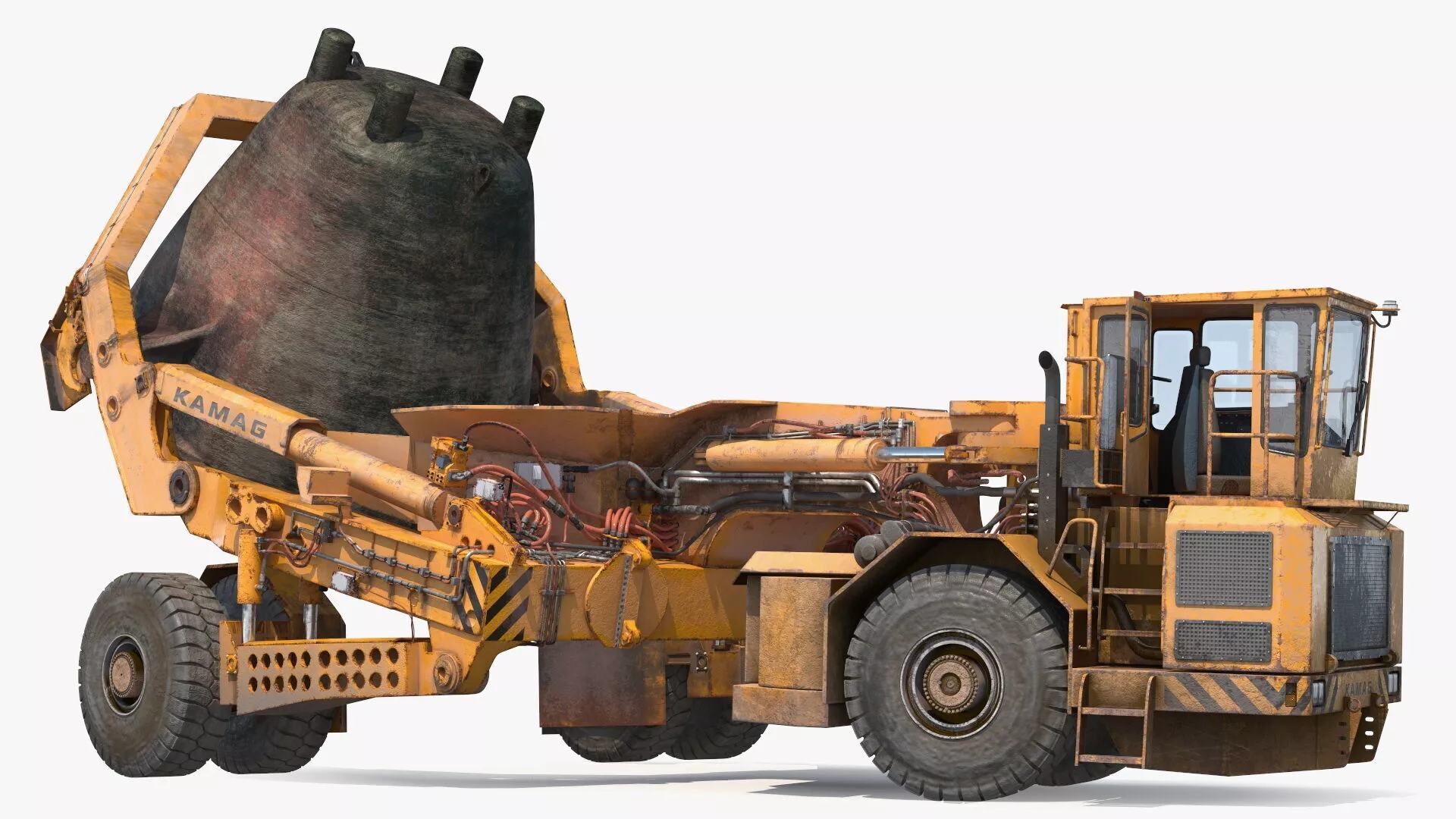 KAMAG Slag Transporter Used Rigged for Maya 3D model