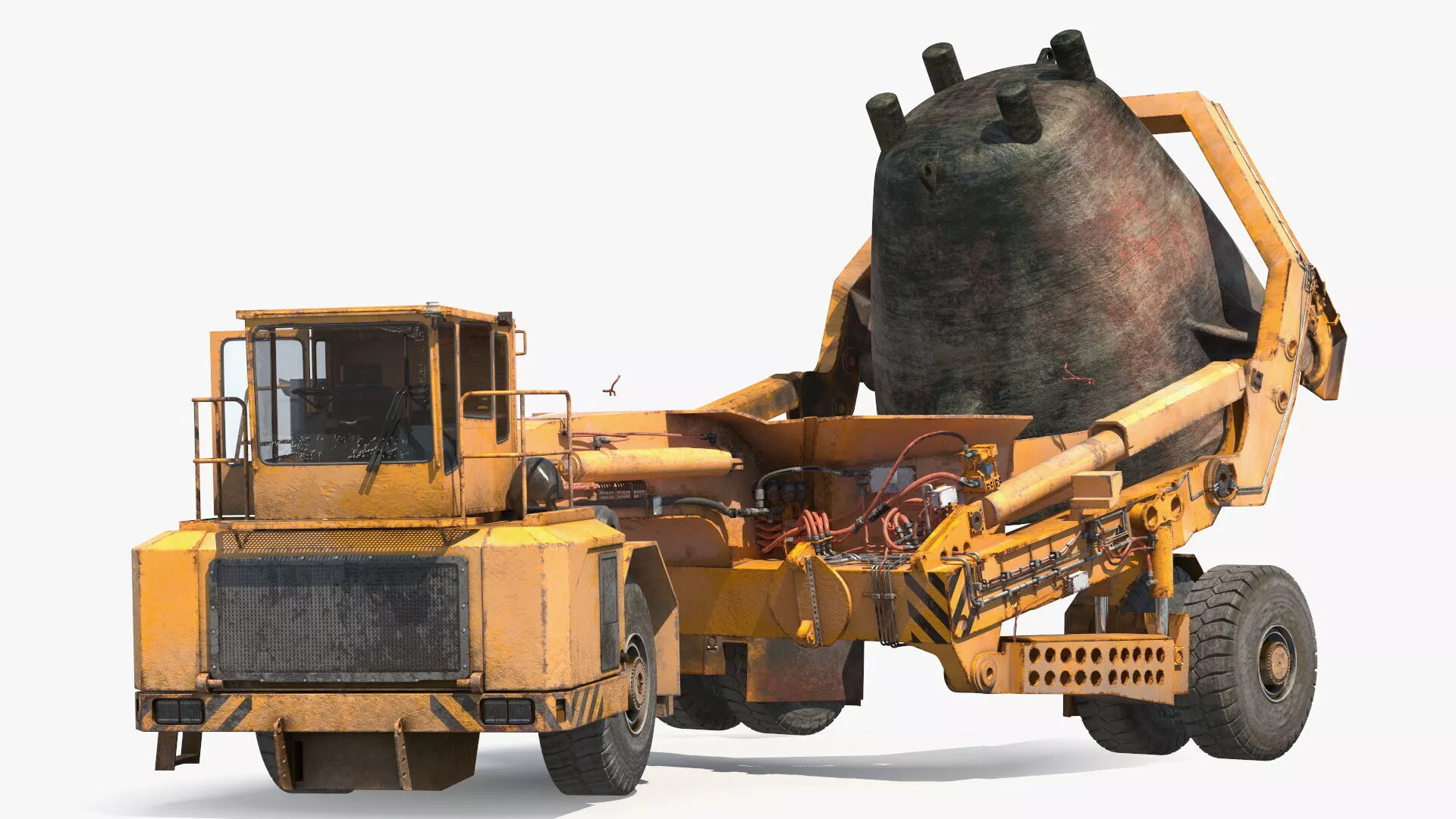 Slag Pot Carrier Used Rigged for Maya 3D model