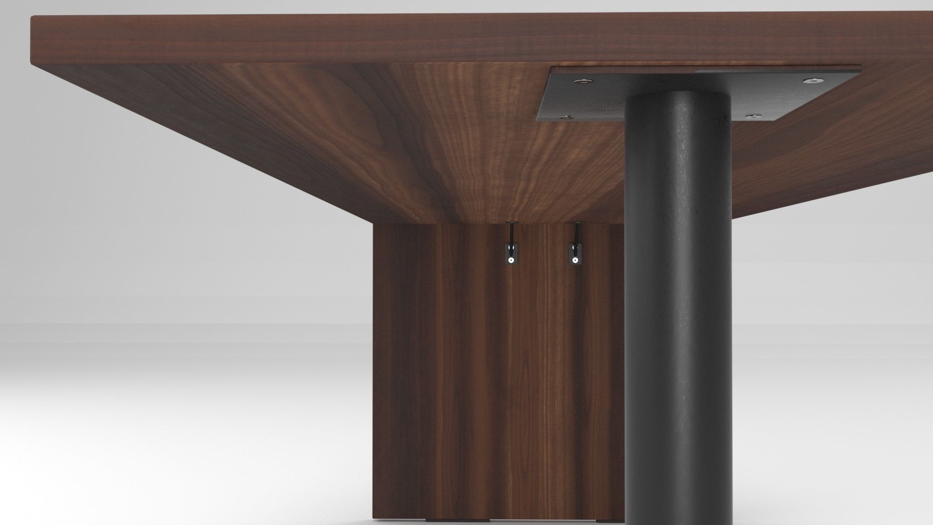 Wooden desk Free low-poly 3D model_2