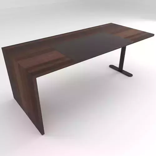 Wooden desk Free low-poly 3D model