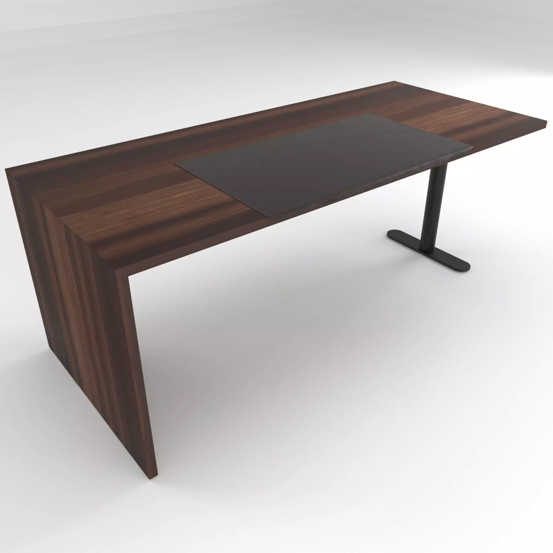 Wooden desk Free low-poly 3D model_0