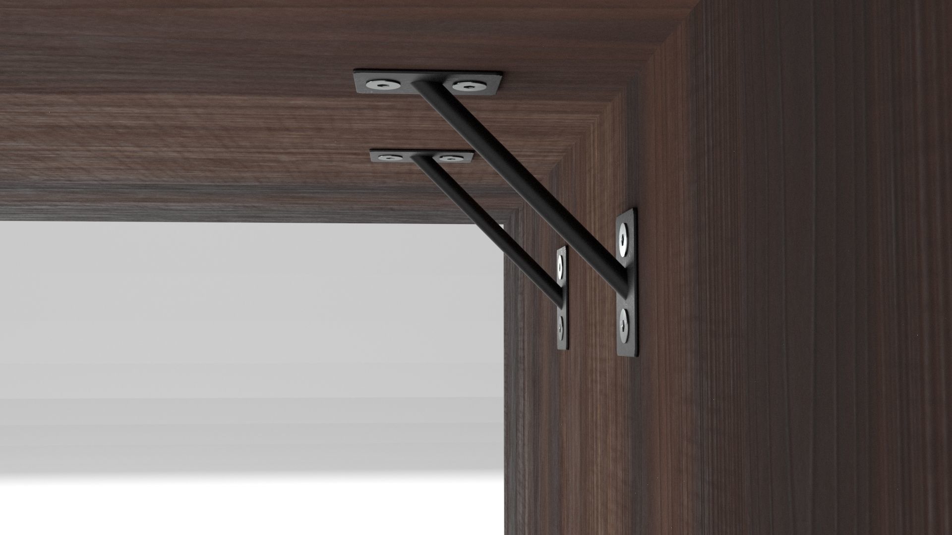 Wooden desk Free low-poly 3D model_6