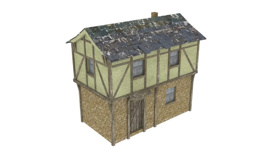Medieval building pack Free low-poly 3D model_10
