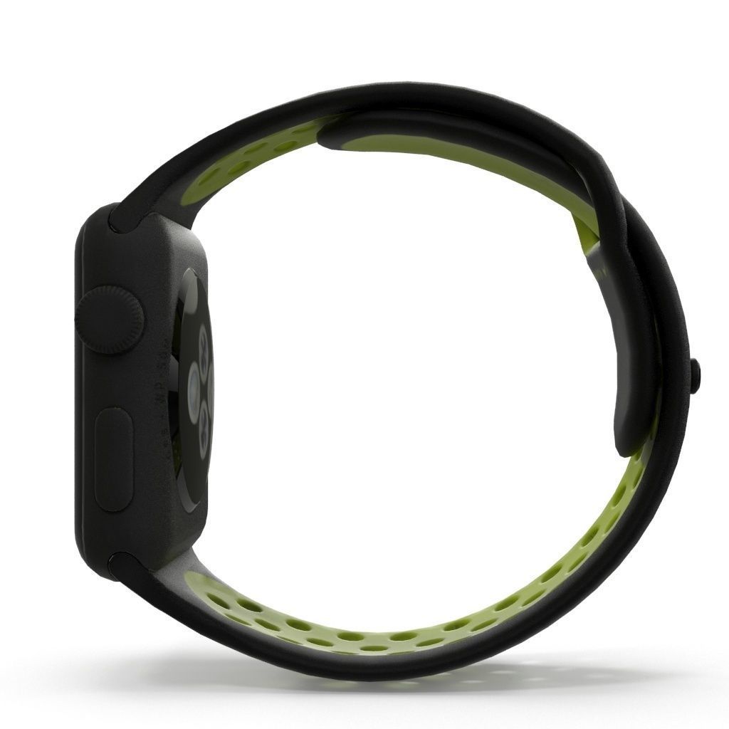 AppleWatch Series 2 Nike Plus Low-poly 3D model_3