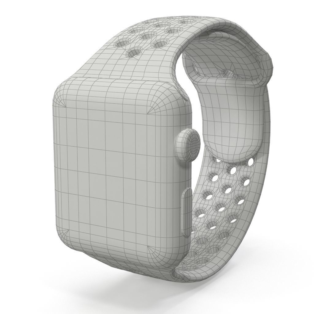 AppleWatch Series 2 Nike Plus Low-poly 3D model_5