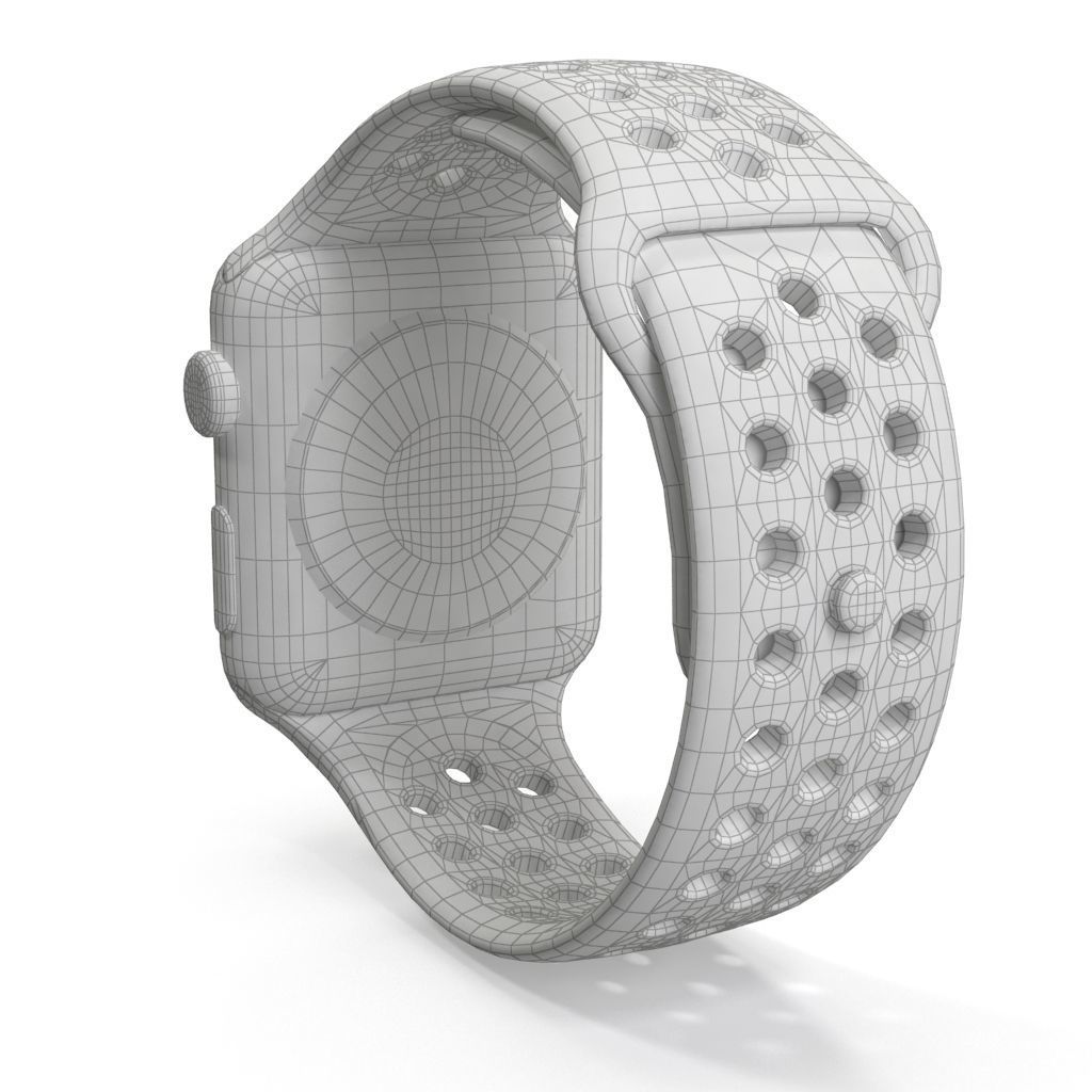 AppleWatch Series 2 Nike Plus Low-poly 3D model_6