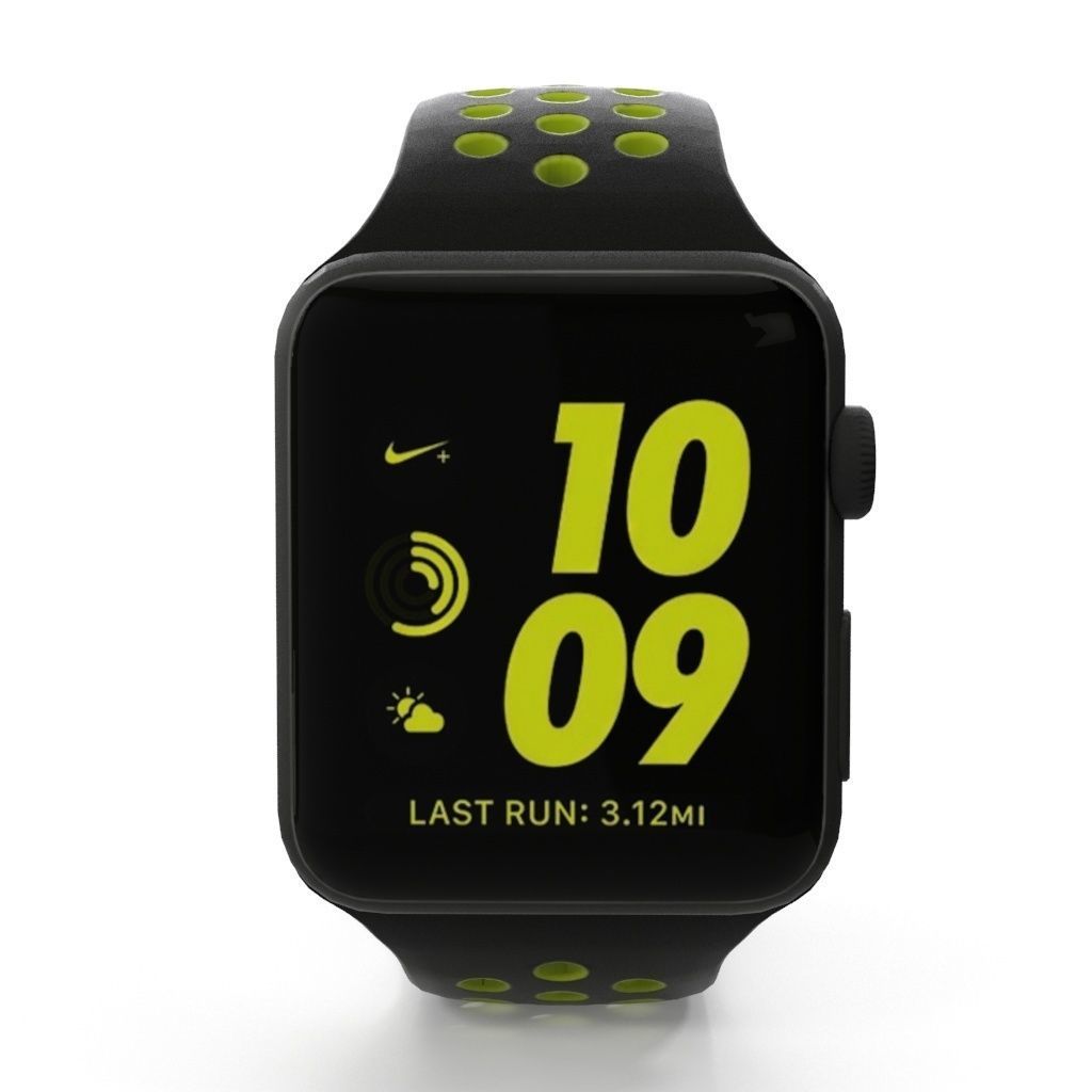 AppleWatch Series 2 Nike Plus Low-poly 3D model_4