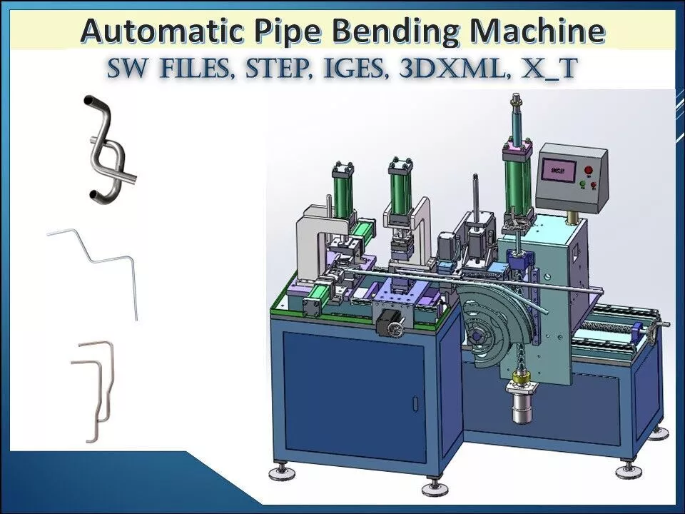 Automatic Pipe Bending Machine 3D CAD Model 3D model