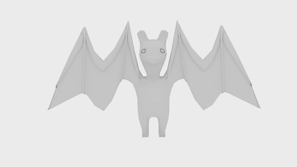  Character Toon Bat  Low-poly 3D model_2
