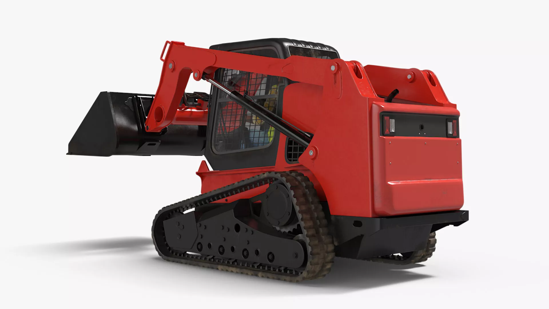 Skid Steer Loader with Operator and Soil Load Rigged for Maya 3D model