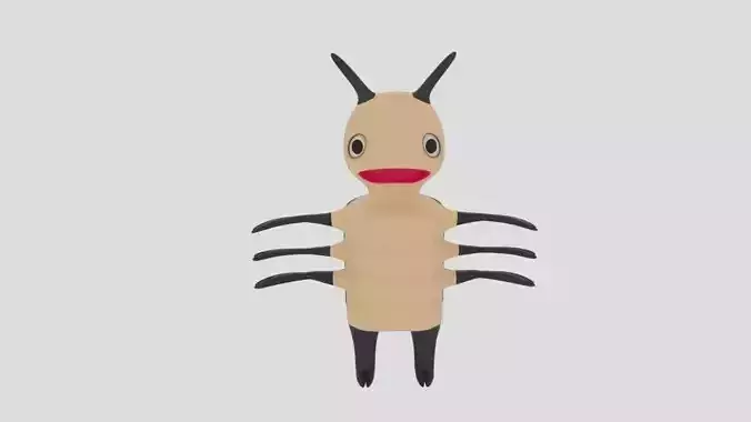 Cartoon Bug Low-poly 3D model